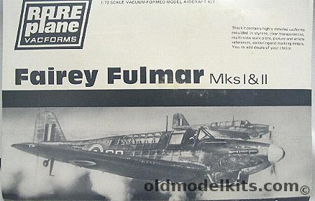 Rareplane 1/72 Fairey Fulmar Mk I or II plastic model kit